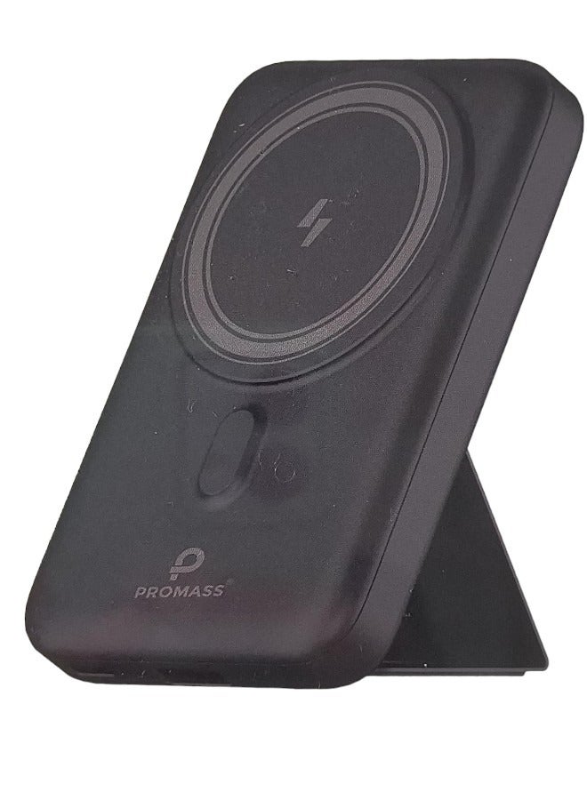 PROMASS 10000mAh Wireless Charger Power Bank with Foldable Stand - 15W Wireless Charging, 22.5W PD Fast Charging, Portable Desktop Stand - Image 1
