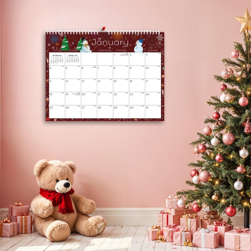Ymumuda Wall Calendar 2026-2027,11"Ã—14", 18 Months from JAN. 2026 to JUN. 2027, Hanging Calendar Spiral Binding, Unique Monthly Calendar for Easy Planningï¼ŒPerfect for School Office Work Schedule - Image 5