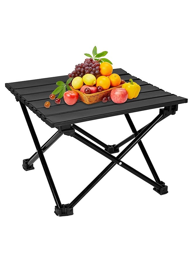 Camping Table Folding Portable Camp Side Table Aluminum Lightweight Carry Bag Beach Outdoor Hiking Picnics BBQ Cooking Dining Kitchen Black - Image 2