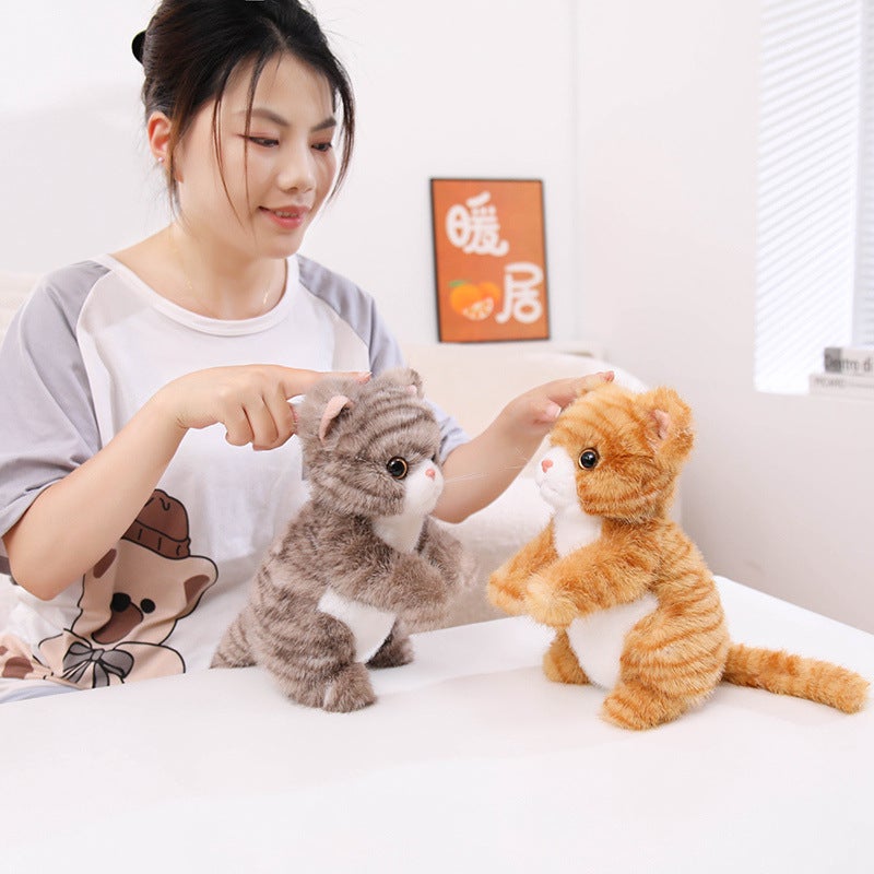 Cute Orange Cat Plush Toy Sitting Stuffed Animal Desktop Decoration Birthday Gift - Image 4