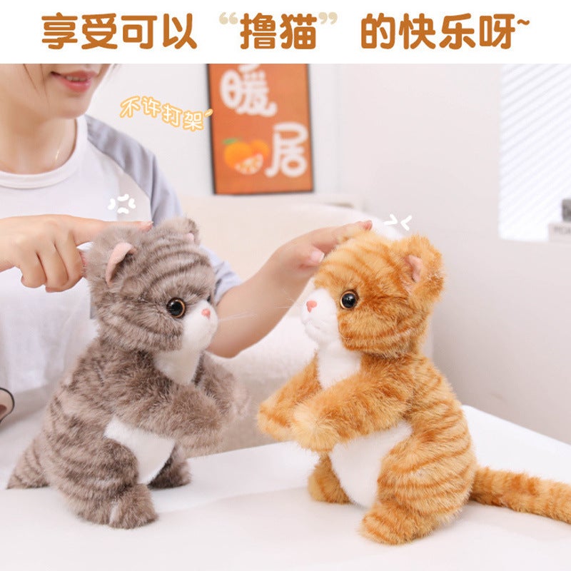 Cute Orange Cat Plush Toy Sitting Stuffed Animal Desktop Decoration Birthday Gift - Image 2