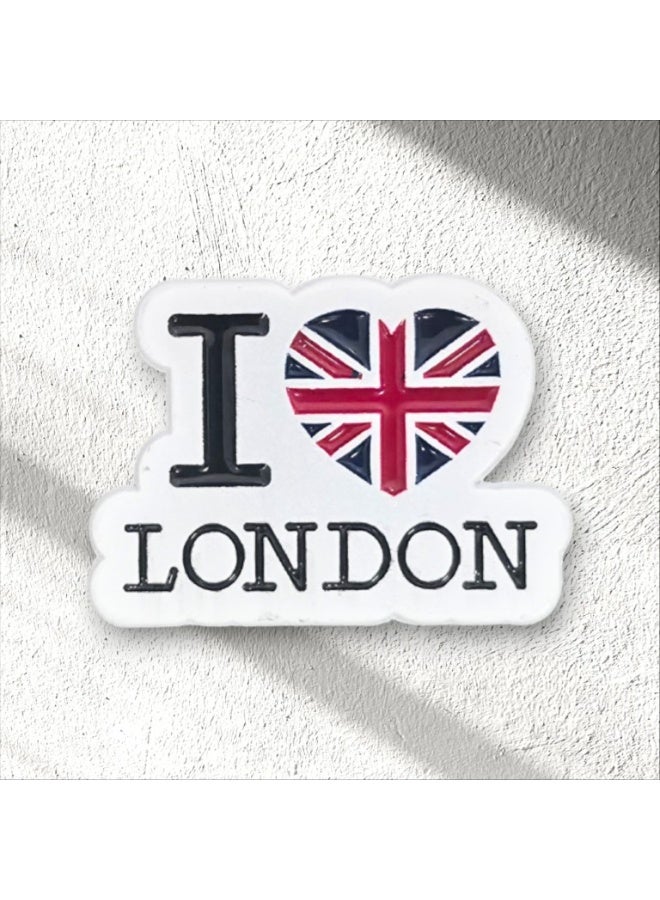 I Love London UK Flag Heart 3D Metal Emblem Sticker for Phone Case Laptop Notebook Passport Cover Waterproof Strong Adhesive - Image 1