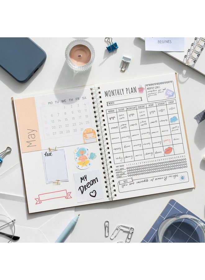 Whaline 38Pcs Bullet Journal Stencils Templates Set 5.1 X 7.9 Inch Bullet Journals Accessories Planner Stencils For Diy Crafts Home School Office A5 Journals Supplies - Image 3