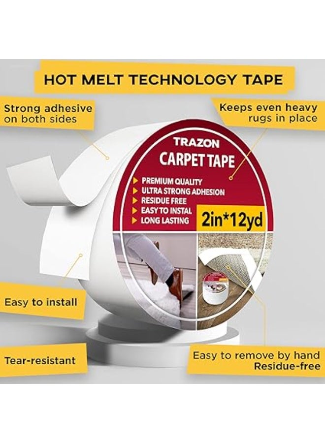 Carpet Tape Double Sided - Rug Tape Grippers (2 inch/12 yards) - Image 2