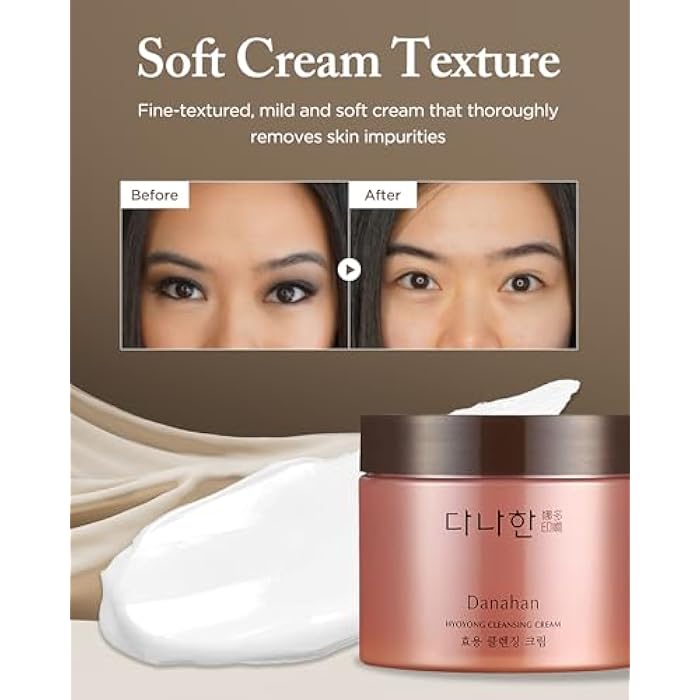 Danahan Hyoyong Korean Traditional Herbal Fermented Cleansing Cream Gentle Makeup Remover Intensive Moisturizing with Botanical Extracts, Lecithin - Enhances Skin Energy, 9.47 oz. - Image 4