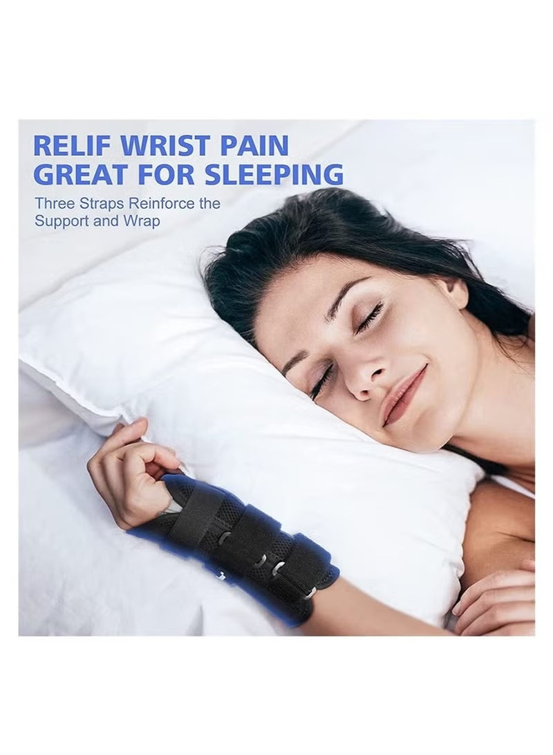 XUN Wrist Brace for Carpal Tunnel, Adjustable Hand Brace for Relief Night Support, Wrist Support Splint for Right Left Hands for Relieve Tendonitis, Arthritis, Sprains (2pcs, M) - Image 3