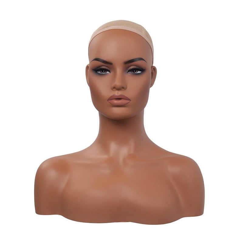 L7 MANNEQUIN European American Model Head Display Props Mannequin Head with Shoulders Bust