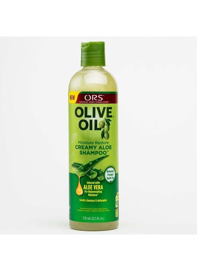 ORS Ors Olive Oil Shampoo Creamy Aloe 12.5 Ounce (369ml) (3 Pack)  - Image 2