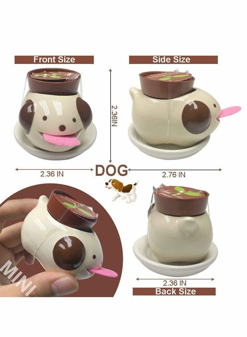 SYOSI Self Watering Planter Watering Animal Planter Drinking Animal Tongue Cute Style Ceramic Mini Backpack Plant Pot 4 pcs - Image 5