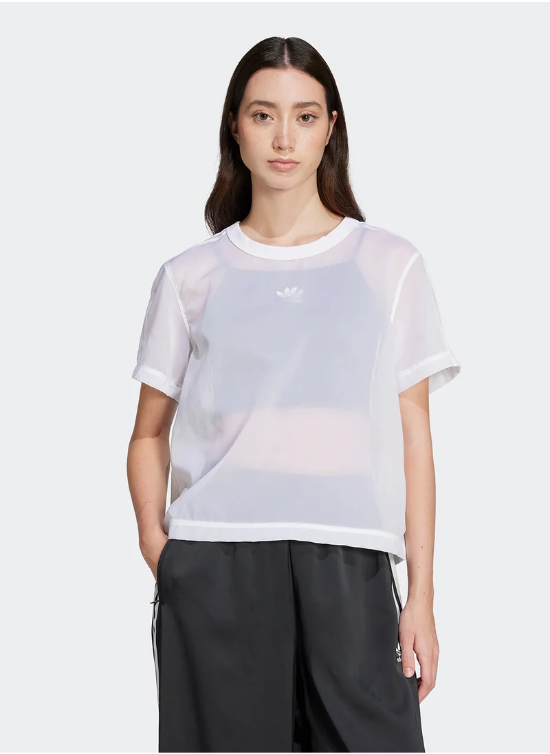 adidas Originals Adicolor Sheer 3 Stripe T-Shirt