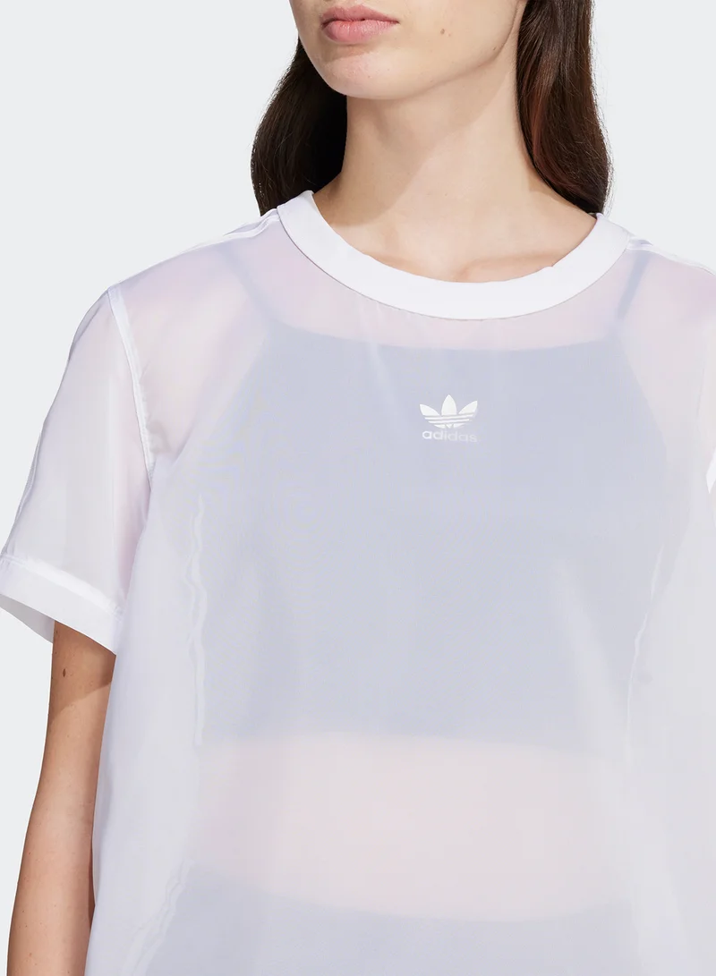 adidas Originals Adicolor Sheer 3 Stripe T-Shirt
