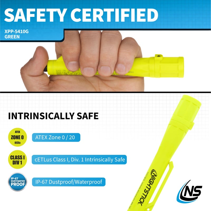 Nightstick XPP-5410G Intrinsically Safe Permissible Penlight, 147mm, Green - Image 4