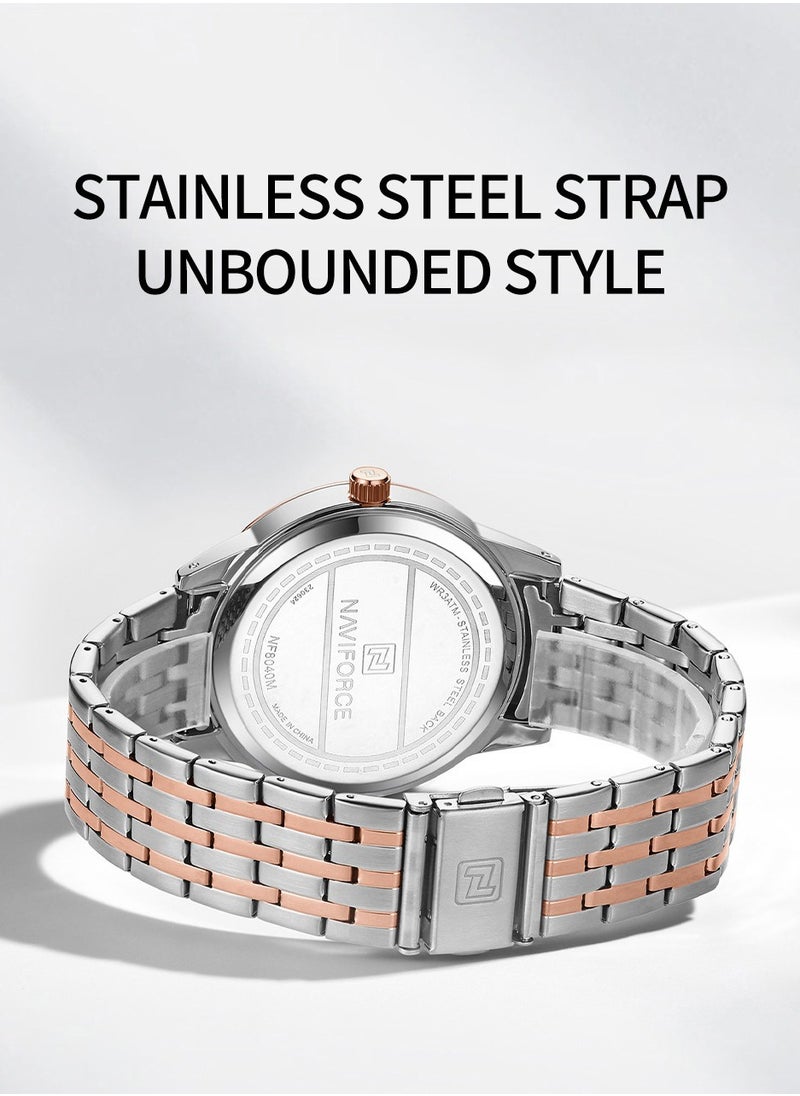 Stainless Steel Elegant Design Casual Quartz Couple Wrist Watch For Men & Women NF8040 S/RG/BE - pzsku/Z40FE059166CEE31D52D6Z/45/_/1701943082/b78650ce-ba05-4baa-a31c-0948d8b47f8d