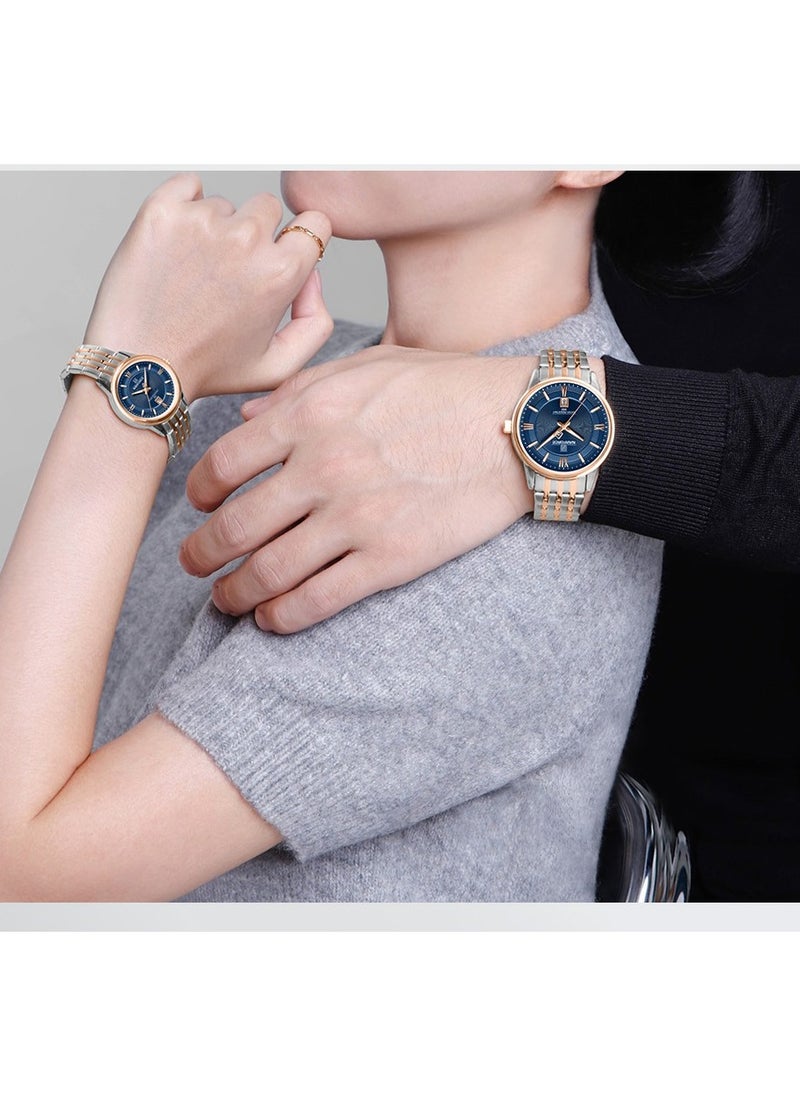 Stainless Steel Elegant Design Casual Quartz Couple Wrist Watch For Men & Women NF8040 S/RG/BE - pzsku/Z40FE059166CEE31D52D6Z/45/_/1701943086/afd9b1da-f277-4f1d-a111-c57c4c4a0cf4