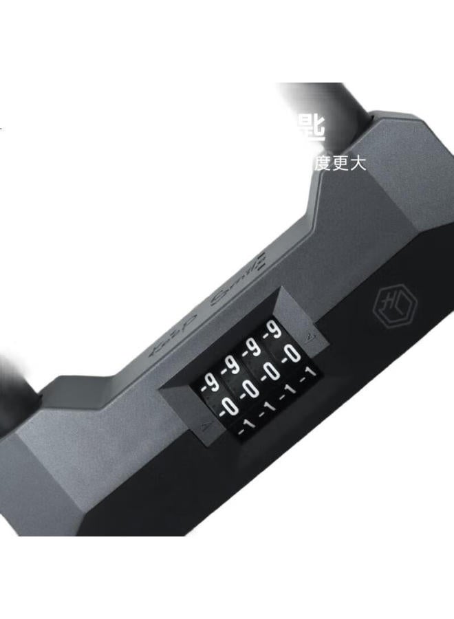 JD.com Jingzao Four-Digit Password U-Lock Bicycle Lock Password Lock Electric Motorcycle Lock Thickened Key Retrieval Password - Image 2
