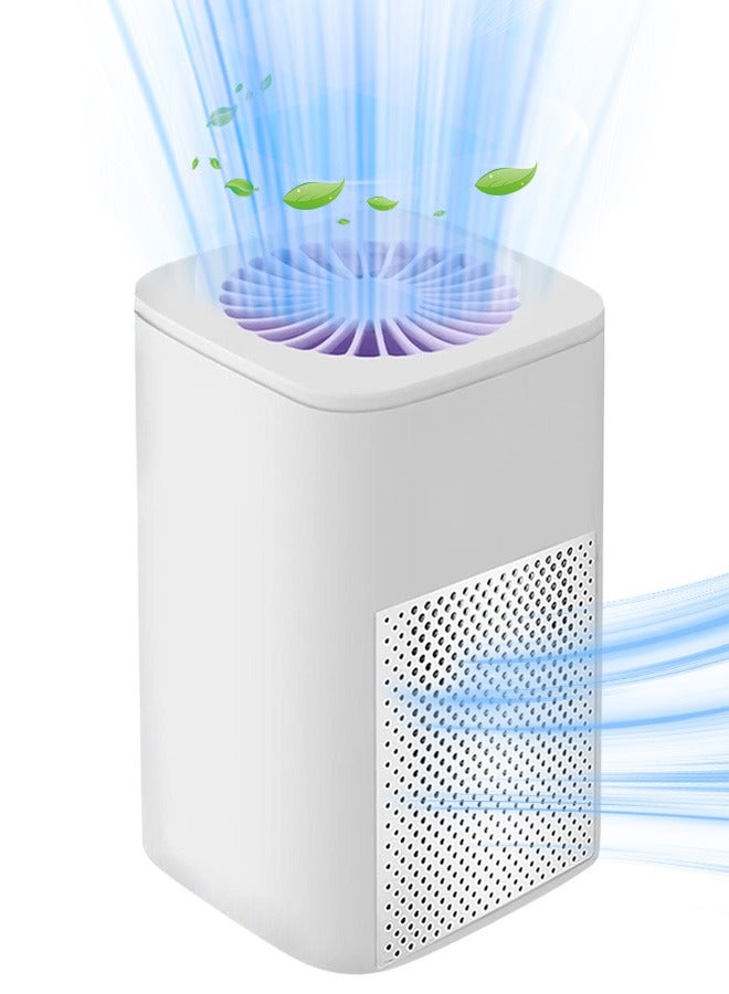 XiuWoo Portable Mini Air Purifier for Desk Home Bedroom Office At Work Low Noise Air Cleaner Better Sleep Night Light True HEPA Filter Desktop Air Purifiers USB - Image 1