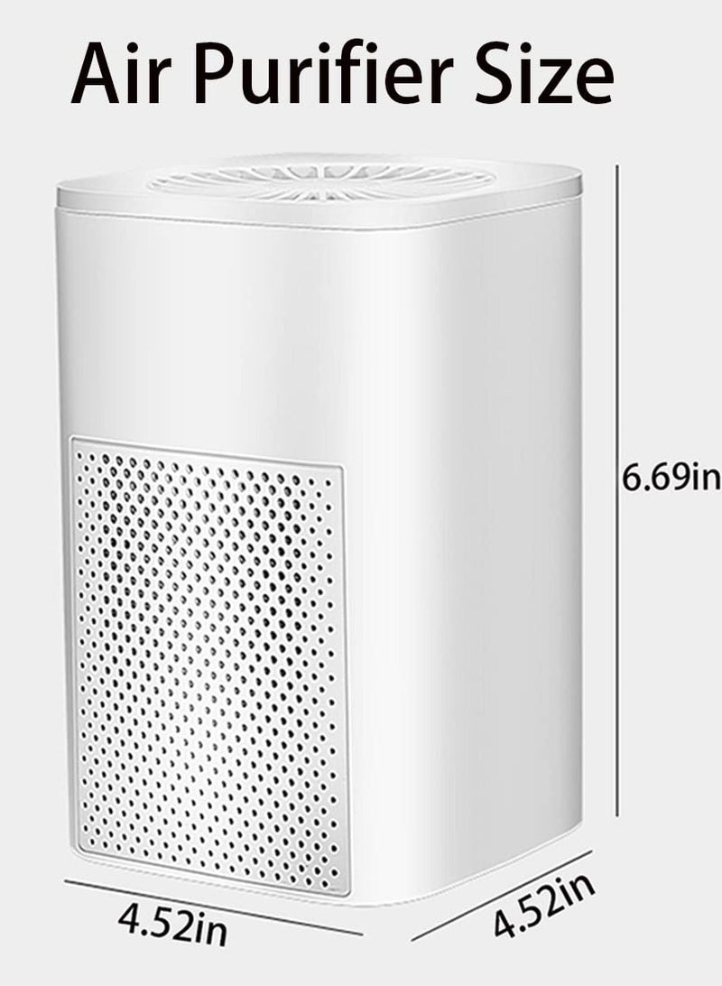 XiuWoo Portable Mini Air Purifier for Desk Home Bedroom Office At Work Low Noise Air Cleaner Better Sleep Night Light True HEPA Filter Desktop Air Purifiers USB - Image 4