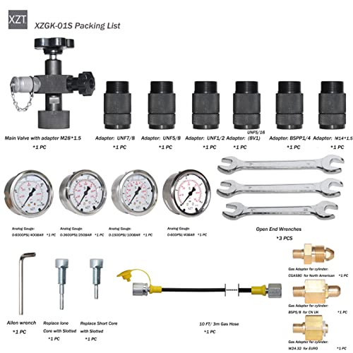 XZT GK01S Hydraulic Accumulator Nitrogen Charging System Nitrogen Pressure Test Kit Gas Charging Tools - Image 3
