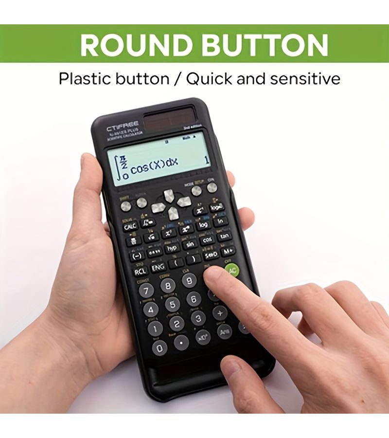 Large Screen Scientific Function Calculator 417 Functions Black For Student Exams Middle School College Business Office Teachers - Image 2