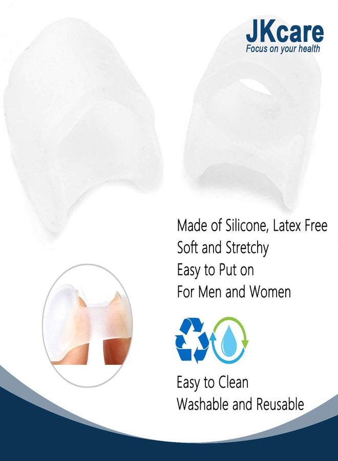 JKcare Pinky Toe Separators (Single Loop), Little Toe Spacers & Protectors for Overlapping Toe, Bunionette, Corn and Blister -10 Pack (Clear) - Image 5