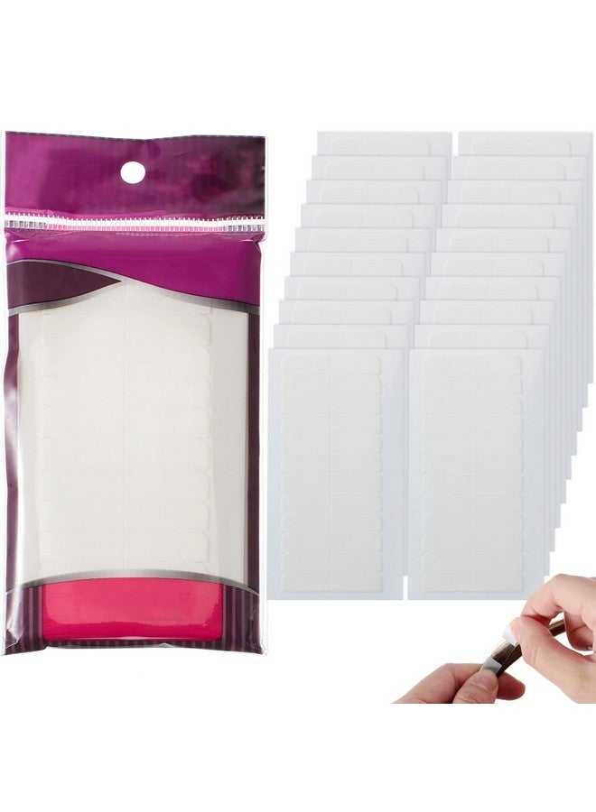 Leelosp 240 Pieces Hair Extension Tape Tabs Double Sided Replacement Tape in Hair Extensions Adhesive Hair Extension Tapes 1.57 x 0.32 Inch Hair Extension Tools for Wig Toupee Hair Piece Wigs Supplies, White  - Image 1