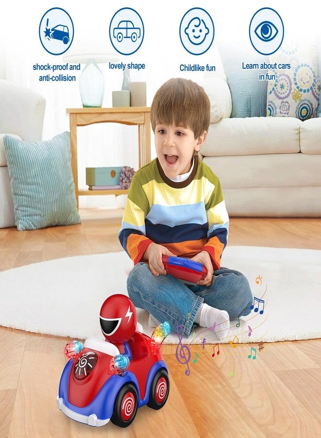 NQD Remote Control Car for Toddlers, RC Cars with Music and Lights, ABS Material RC Cartoon Race Car Toys for Kids Birthday Gifts for Boys Age 3-7 - Image 3