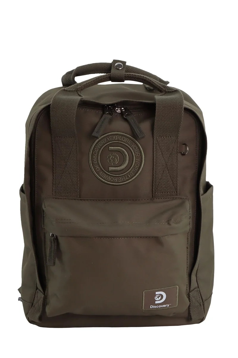 ديسكفري Discovery Cave Backpack 13L – Lightweight, Eco-Friendly Laptop Backpack, Everyday Bag with Multiple Pockets. Khaki
