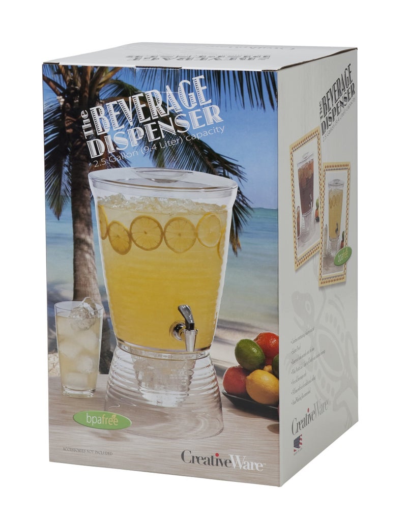 CreativeWare Bark Beverage Dispenser, 2.5 Gallon, Clear, (Pack of 1) - Image 4