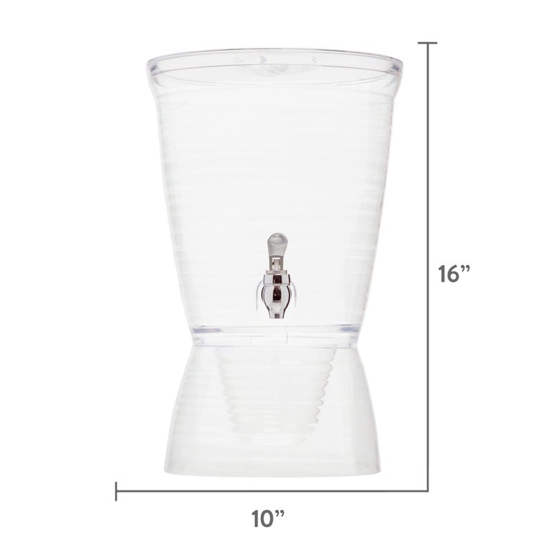 CreativeWare Bark Beverage Dispenser, 2.5 Gallon, Clear, (Pack of 1) - Image 3