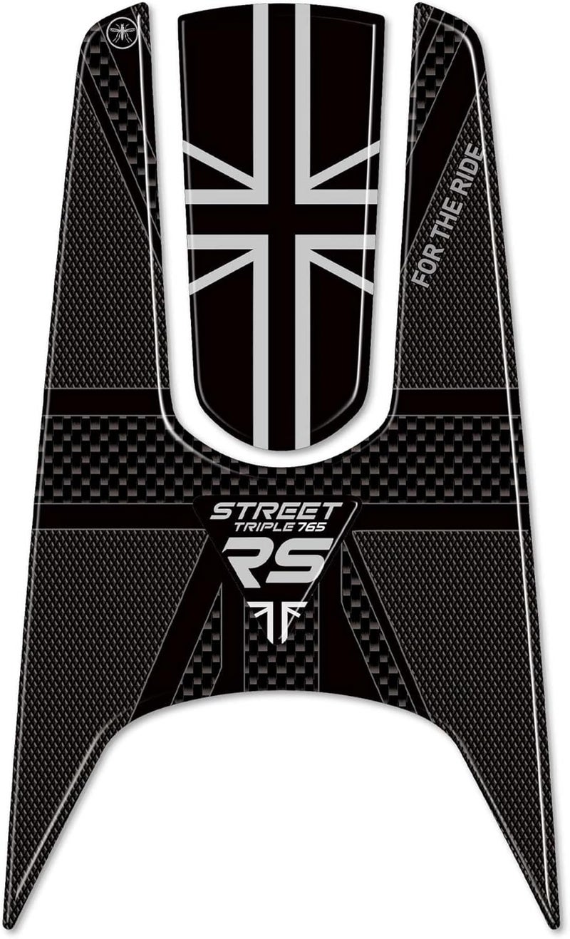 labelbike 3D Sticker Motorcycle Tank Pad for Triumph Street Triple 765 RS 2023-2024 - Carbon Black - Image 2