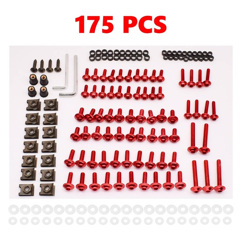Yurefax Universal Motorcycle Fairing Screws Kit - Image 2