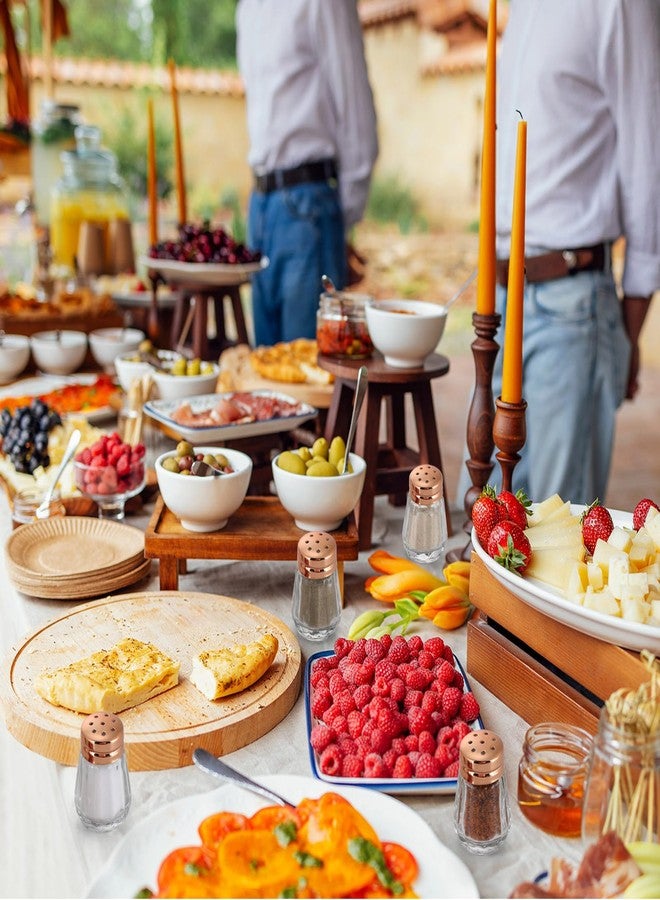 بوتشن طقم رشاشات فلفل صغيرة زجاجية مكعبة الشكل من بوتشن، سعة 0.5 أونصة، مع 4 قطع من القمع البلاستيكي الصغير، مناسب لحفلات الزفاف والمنزل (ذهبي وردي، 12 قطعة). - Image 5