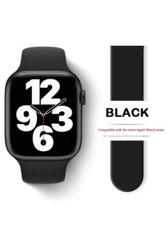 Apple Watchband 42MM/44MM/45MM/49MM Silicone Strap for Apple Watch All Series Black