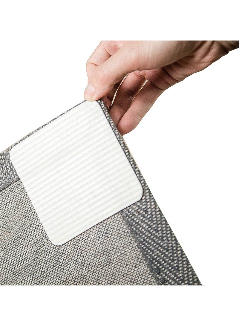 VIUAUAX Highly adhesive washable reusable double-sided carpet stickers non-slip PU removable adhesive fixing stickers4pcsRug Grippers, Best Non-slip Washable Rug Gripper, - New Materials to Anti Curling Rug Pad : Keep your rug in place & Make corner flat and Easily Peel off when need - Image 1