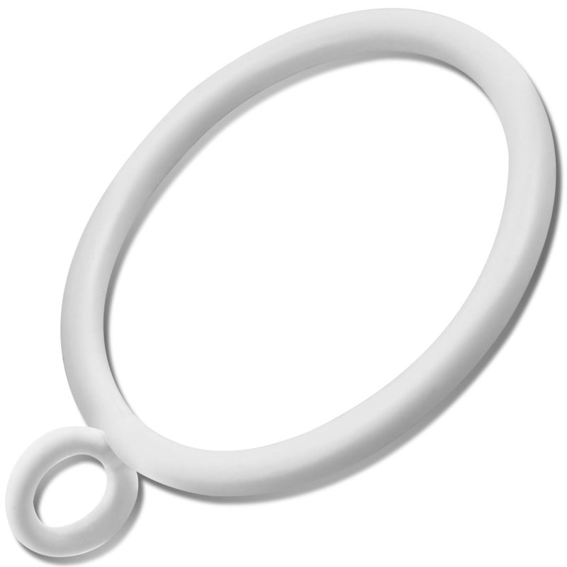 Amzseven 44 Pack Curtain Rings With Eyelets  Metal Drapery Rings For Pinch Pleat Curtains  Drape Ring 1.5 Inch I D  Fits Up To 1.2 In Rod (White) - Image 1