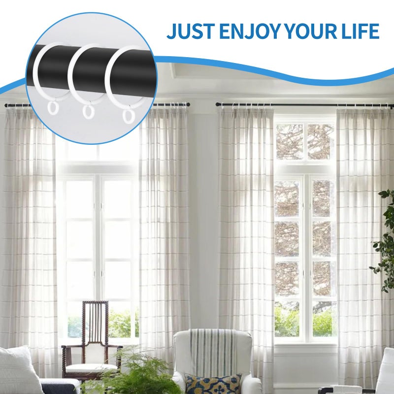 Amzseven 44 Pack Curtain Rings With Eyelets  Metal Drapery Rings For Pinch Pleat Curtains  Drape Ring 1.5 Inch I D  Fits Up To 1.2 In Rod (White) - Image 4