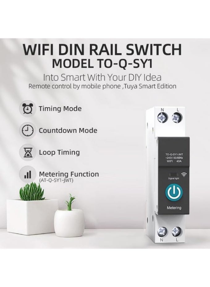 Wi-Fi smart circuit, wireless remote controls, mobile application, remote controls, home smart meter display cutter, time countdown, AC 220V 63A WiFi timers - Image 2
