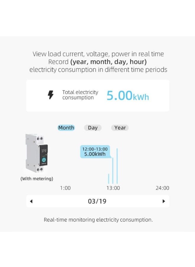 Wi-Fi smart circuit, wireless remote controls, mobile application, remote controls, home smart meter display cutter, time countdown, AC 220V 63A WiFi timers - Image 5