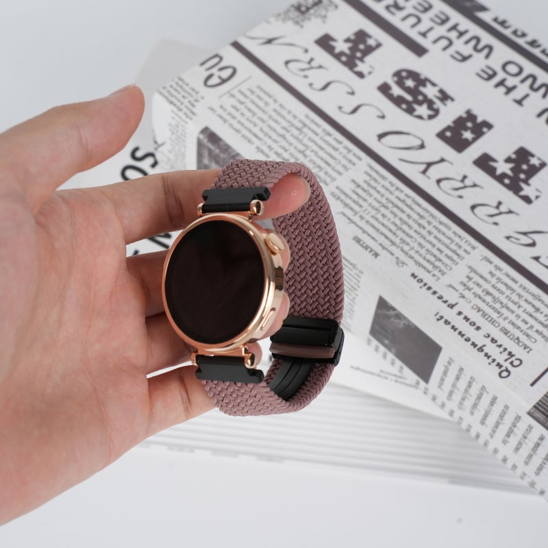 لساعة Ticwatch Gtx 22 مم سوار مضفر بإبزيم مغناطيسي (أرجواني) - Image 3