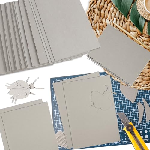 LOTMER 50 Pack Chipboard Sheets, 8.5 x 11 Inch 50PT Heavy Duty Chipboard Sheets for Bookbinding, Kraft Binders Board for DIY Crafts, Book Covers, Boxes - Image 5