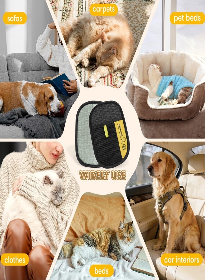 YooxArmor 2 Pack Pet Hair Remover Glove, Electrostatic Laundry Fur Remover, Multi-Surface Cleaner for Dog Cat Car Couch Furniture Clothes - Image 5