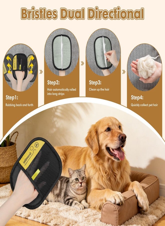 YooxArmor 2 Pack Pet Hair Remover Glove, Electrostatic Laundry Fur Remover, Multi-Surface Cleaner for Dog Cat Car Couch Furniture Clothes - Image 4