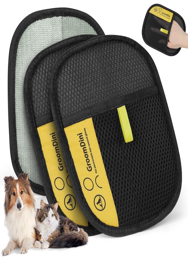 YooxArmor 2 Pack Pet Hair Remover Glove, Electrostatic Laundry Fur Remover, Multi-Surface Cleaner for Dog Cat Car Couch Furniture Clothes - Image 1