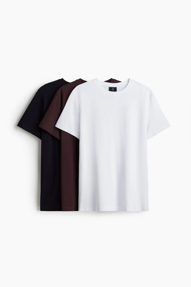 H&M 3-pack T-shirts Slim fit