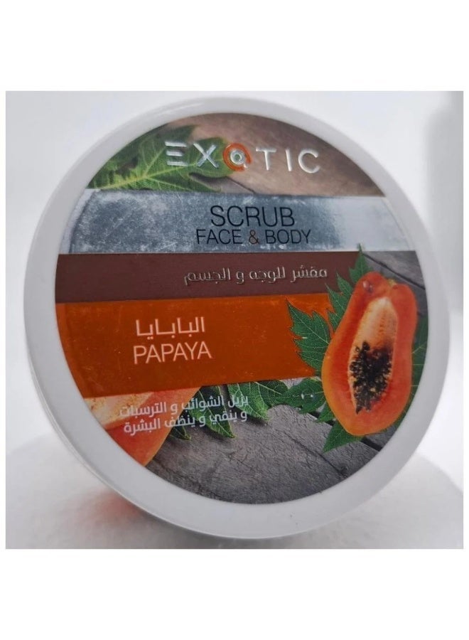 Exotic face and body sugar scrub with papaya 400ml - Image 1