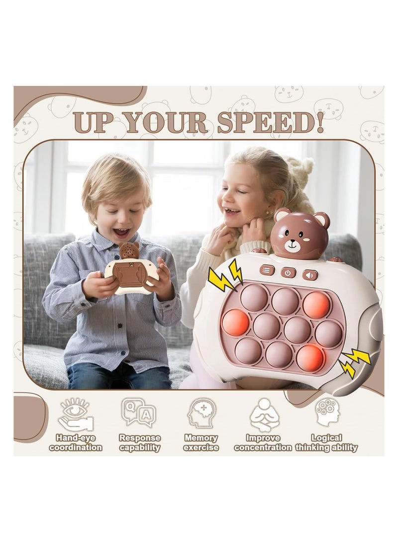 Electronic Quick Push Light Up Pop Game Fidget Toys for Adults and Kids with Lanyard,Puzzle Game Machine Push Pop Bubble Fidget Sensory Toy Birthday Gifts - Image 2