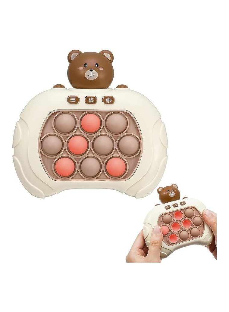 Electronic Quick Push Light Up Pop Game Fidget Toys for Adults and Kids with Lanyard,Puzzle Game Machine Push Pop Bubble Fidget Sensory Toy Birthday Gifts - Image 1