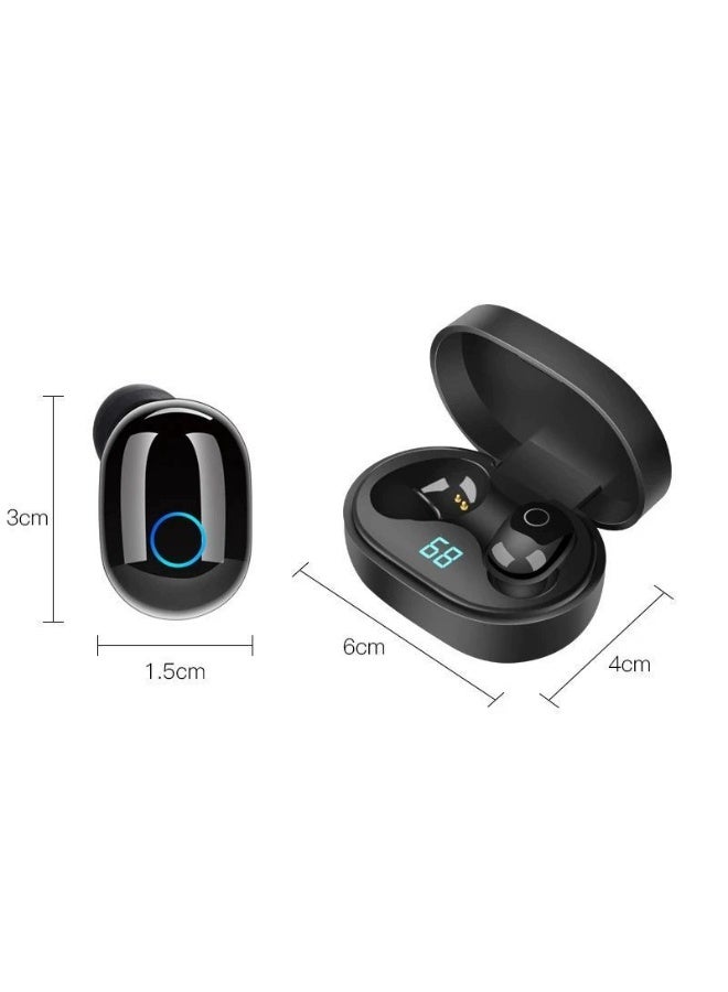 general Classic Mini Headset J15 Smart Earbuds TWS Bluetooth Headphones with LED Power Display Built-in High-Definition Microphone, Intelligent Noise Reduction HiFi Sound Quality Deep Bass Smart Touch Control - Image 3