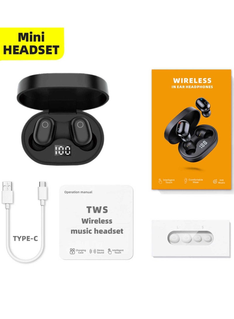 general Classic Mini Headset J15 Smart Earbuds TWS Bluetooth Headphones with LED Power Display Built-in High-Definition Microphone, Intelligent Noise Reduction HiFi Sound Quality Deep Bass Smart Touch Control - Image 4