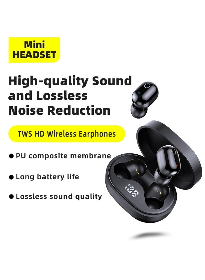general Classic Mini Headset J15 Smart Earbuds TWS Bluetooth Headphones with LED Power Display Built-in High-Definition Microphone, Intelligent Noise Reduction HiFi Sound Quality Deep Bass Smart Touch Control - Image 5